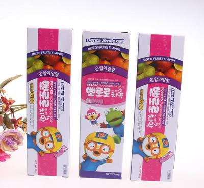 【進口日用品批發(fā) 韓國 Pororo混合水果味兒童牙膏 90】價格_廠家_圖片 -